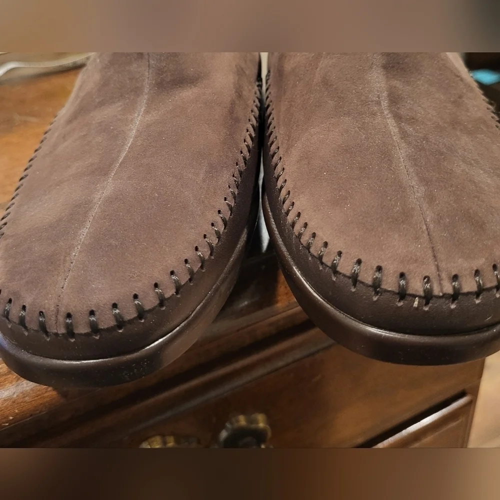 SAS Dream Comfort Loafers Coffee Brown Leather & Suede Size 11